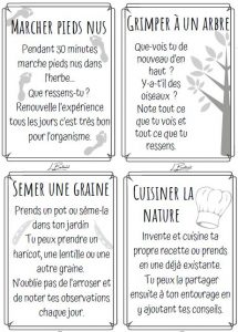 Cartes défis sensoriels