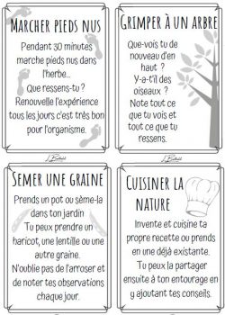 Cartes défis sensoriels